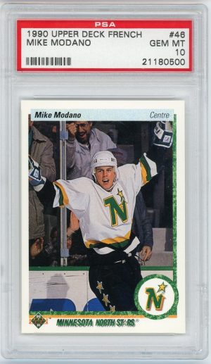 Mike Modano 1990-91 Upper Deck French Rookie Card #46 PSA 10