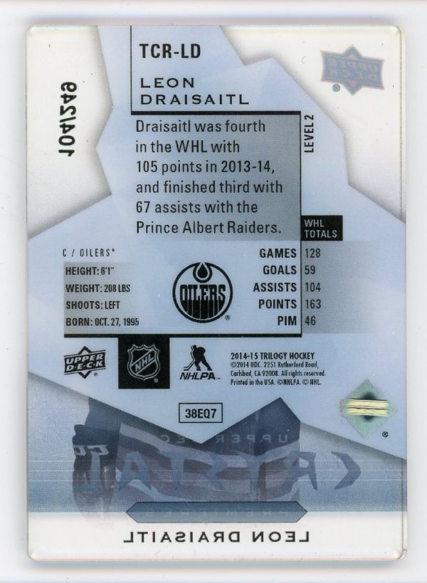 Leon Draisaitl 2014-15 Trilogy Crystal Premieres 104/249 RC #TCR-LD