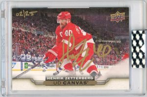 Henrik Zetterberg 2019-20 Buybacks UD Canvas Gold Auto 02/25