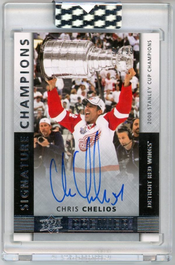 Chris Chelios 2014-15 UD Premier Signature Champions 57/99 #SC-CC