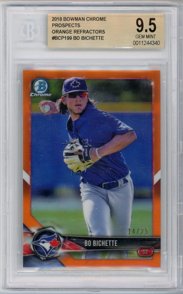 Bo Bichette 2018 Bowman Chrome Prospects Orange Refractor /25 BGS 9.5