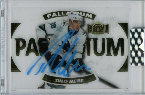 Timo Meier 2019-20 Upper Deck Clear Cut Palladium Auto #T-TM