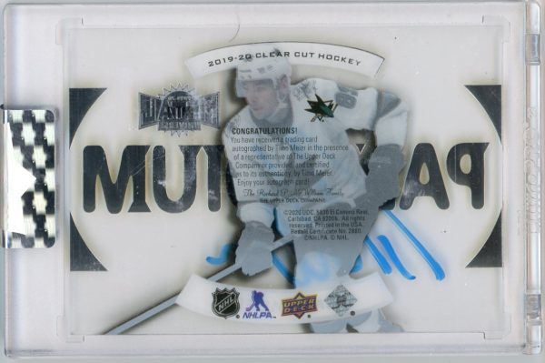 Timo Meier 2019-20 Upper Deck Clear Cut Palladium Auto #T-TM