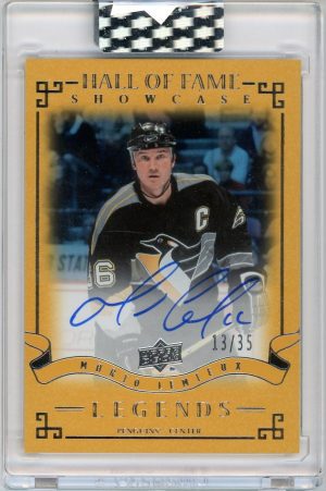 Mario Lemieux 2020-21 Clear Cut Hall Of Fame Showcase 13/35 Auto #HFS-ML