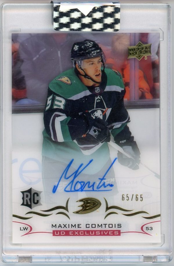 Maxime Comtois 2018-19 Clear Cut Exclusives 65/65 Auto RC #CC-MC