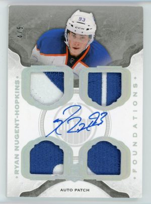 Ryan Nugent-Hopkins 2014-15 UD The Cup Foundations Patch Auto 4/5 #CF-HO