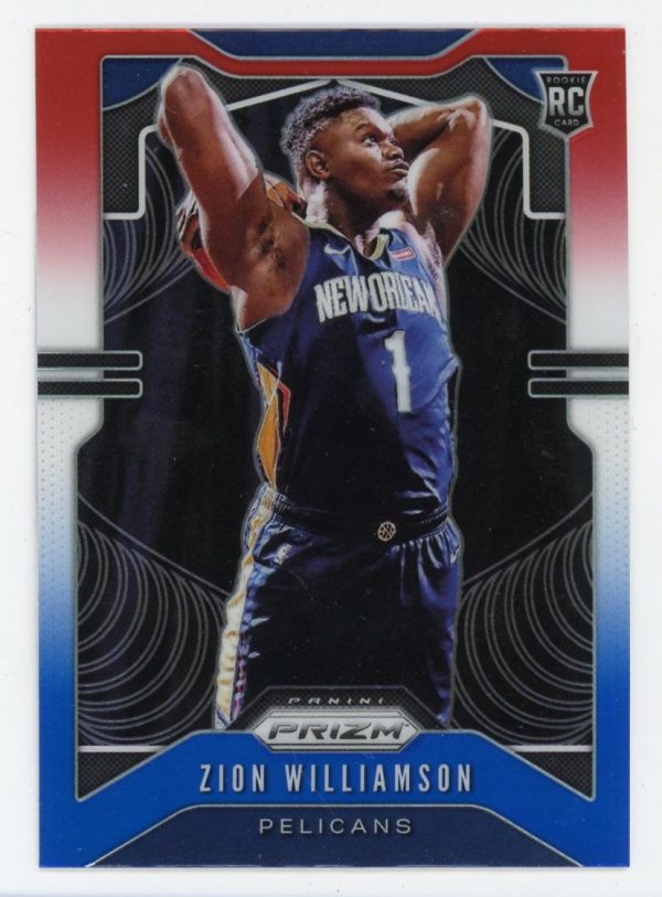 Zion Williamson 2019-20 Panini Prizm Red White Blue RC #248