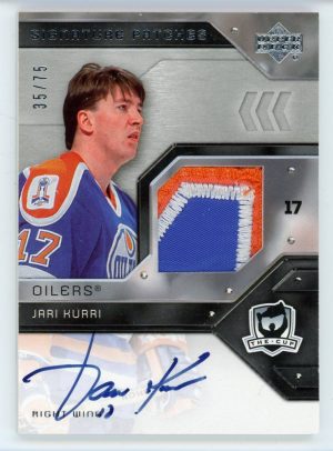 Jari Kurri 2006-07 UD The Cup Signature Patches 35/75 #SP-JK