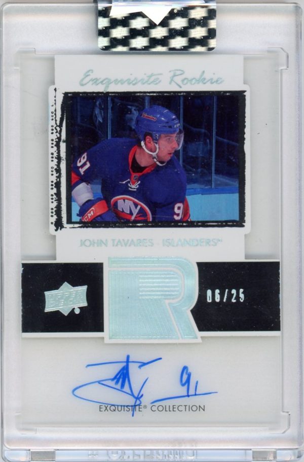 John Tavares 2020-21 Clear Cut Exquisite Rookies Tribute Auto /25 #ET-JT