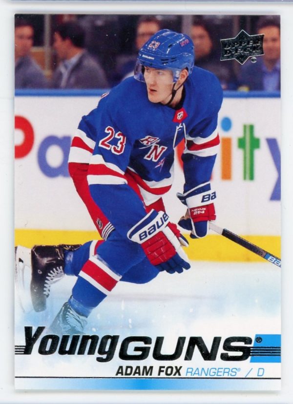 Adam Fox 2019-20 Upper Deck Young Guns Rookie Card #228