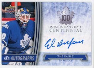 Ed Belfour 2017 UD Maple Leafs Centennial AKA Autographs #AKA-EB