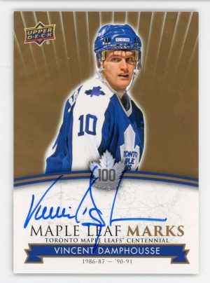 Vincent Damphousse 2017 Maple Leaf Centennial Maple Leaf Marks Auto #MLM-VD