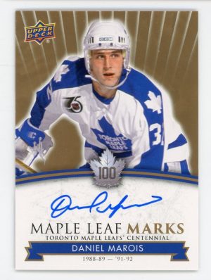 Daniel Marois 2017 Maple Leaf Centennial Maple Leaf Marks Auto #MLM-MA