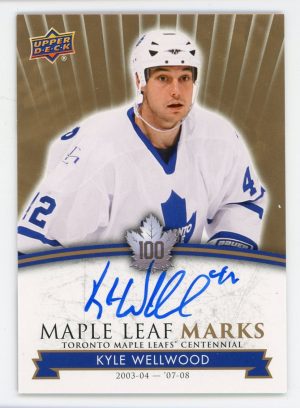 Kyle Wellwood 2017 Maple Leaf Centennial Maple Leaf Marks Auto #MLM-WE