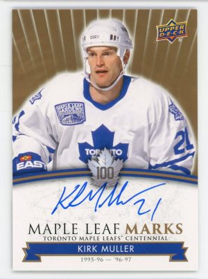 Kirk Muller 2017 Maple Leaf Centennial Maple Leaf Marks Auto #MLM-KM