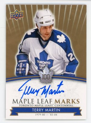 Terry Martin 2017 Maple Leaf Centennial Maple Leaf Marks Auto #MLM-TM