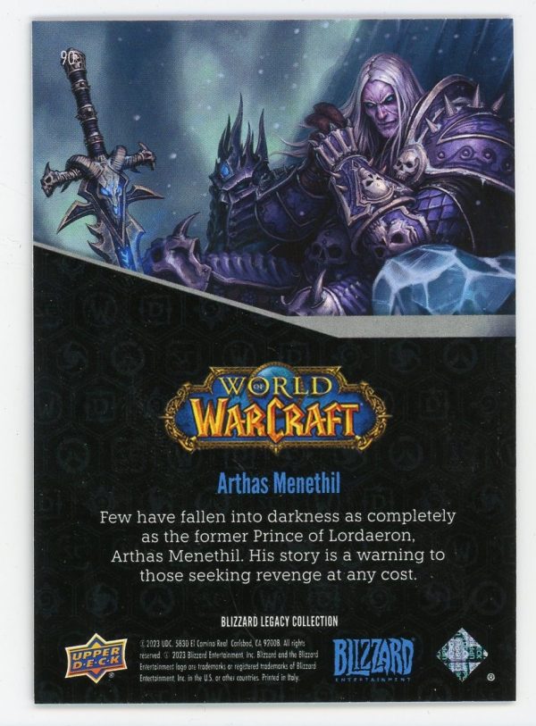 Arthas Menehil 2023 UD Blizzard Legacy Silver Foil Name Misprint!