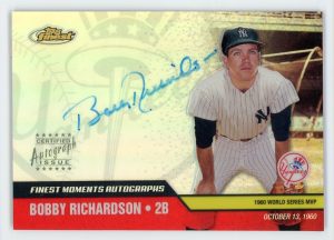 Bobby Richardson 2002 Topps Finest Moments Autographs #FMA-BR