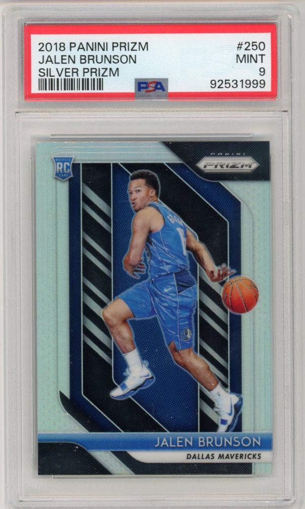 Jalen Brunson 2018-19 Panini Prizm Silver Prizm RC #250 PSA 9