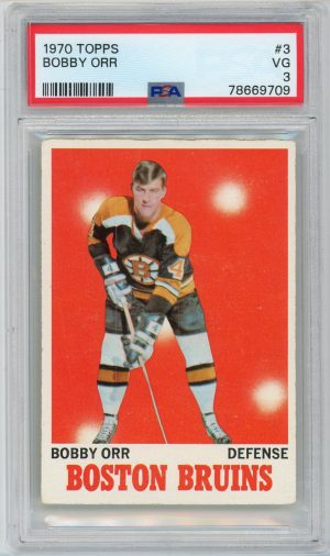 Bobby Orr 1970-71 Topps Hockey Card #3 PSA 3 VG (C)