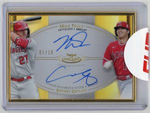 Trout/Ohtani 2022 Topps Gold Label Framed Dual Auto 01/10 #FDA-TO