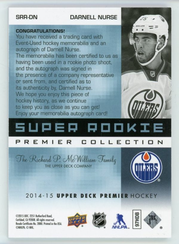 Darnell Nurse 2014-15 Premier Super Rookie Retro RPA /99 #SRR-DN