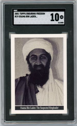 Osama Bin Laden 2001 Topps Enduring Freedom Rookie Card #19 SGC 10