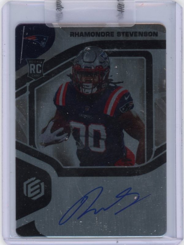 Rhamondre Stevenson 2021 Panini Elements Rookie Auto 046/199 #154