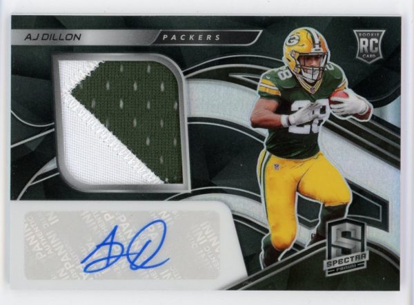 AJ Dillon 2020 Panini Spectra Rookie Patch Auto 88/99 #228