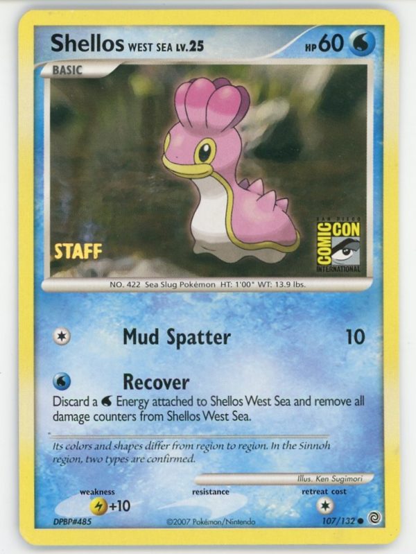 Shellos Pokemon San Diego Comic Con Stamped 107/132 Promo Staff