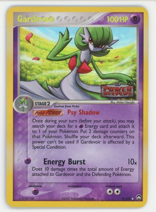 Gardevoir EX Pokemon Power Keepers Holo Rare 9/108 Stamp