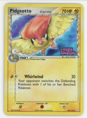 Pidgeotto Pokemon Holon Phantoms Reverse Stamp Holo Rare 49/110