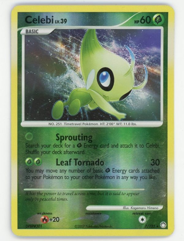 Celebi Pokemon Mysterious Treasures Reverse Holo Rare 7/123