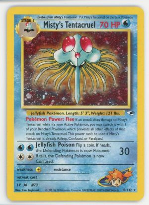 Misty's Tentacruel Pokemon Gym Heroes Holo Rare 10/132