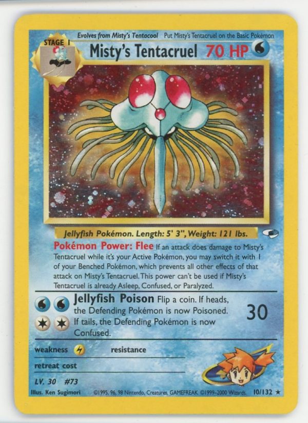 Misty's Tentacruel Pokemon Gym Heroes Holo Rare 10/132