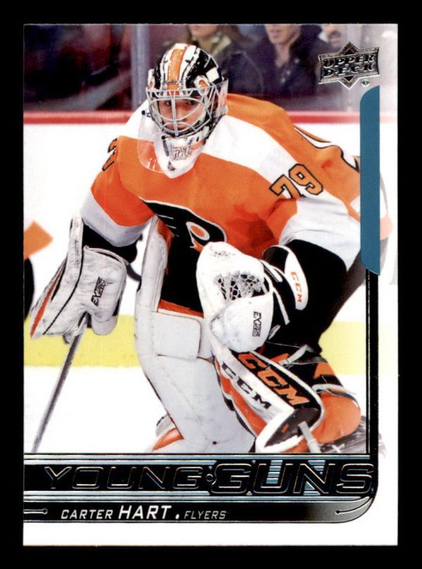 Carter Hart Flyers UD 2018-19 Young Guns Rookie Card #491
