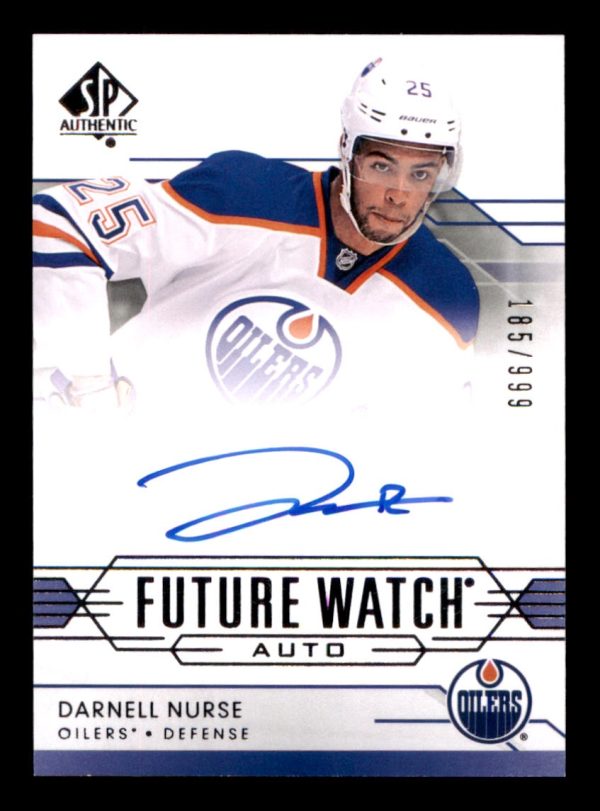 Darnell Nurse Oilers UD 2014-15 Autographed SP Future Watch Rookie Card#262 185/999