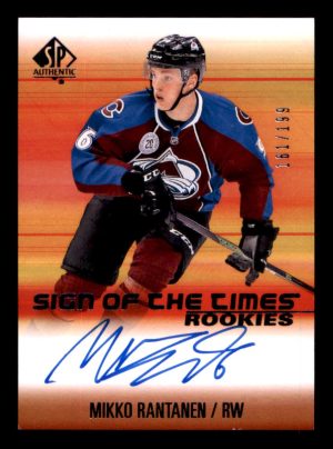 Mikko Rantanen Avalanche UD 2015-16 Autographed Sign of the Times Rookie Card#SOTR-MR 161/199