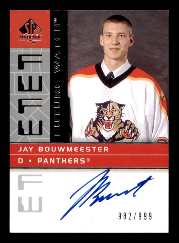Jay Bouwmeester Panthers UD 2002-03 Future Watch Card #187