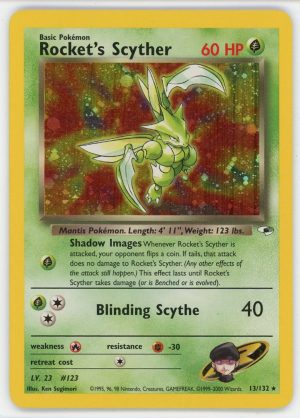Rocket's Scyther 2000 Pokemon Gym Heroes Unlimited Holo 13/132