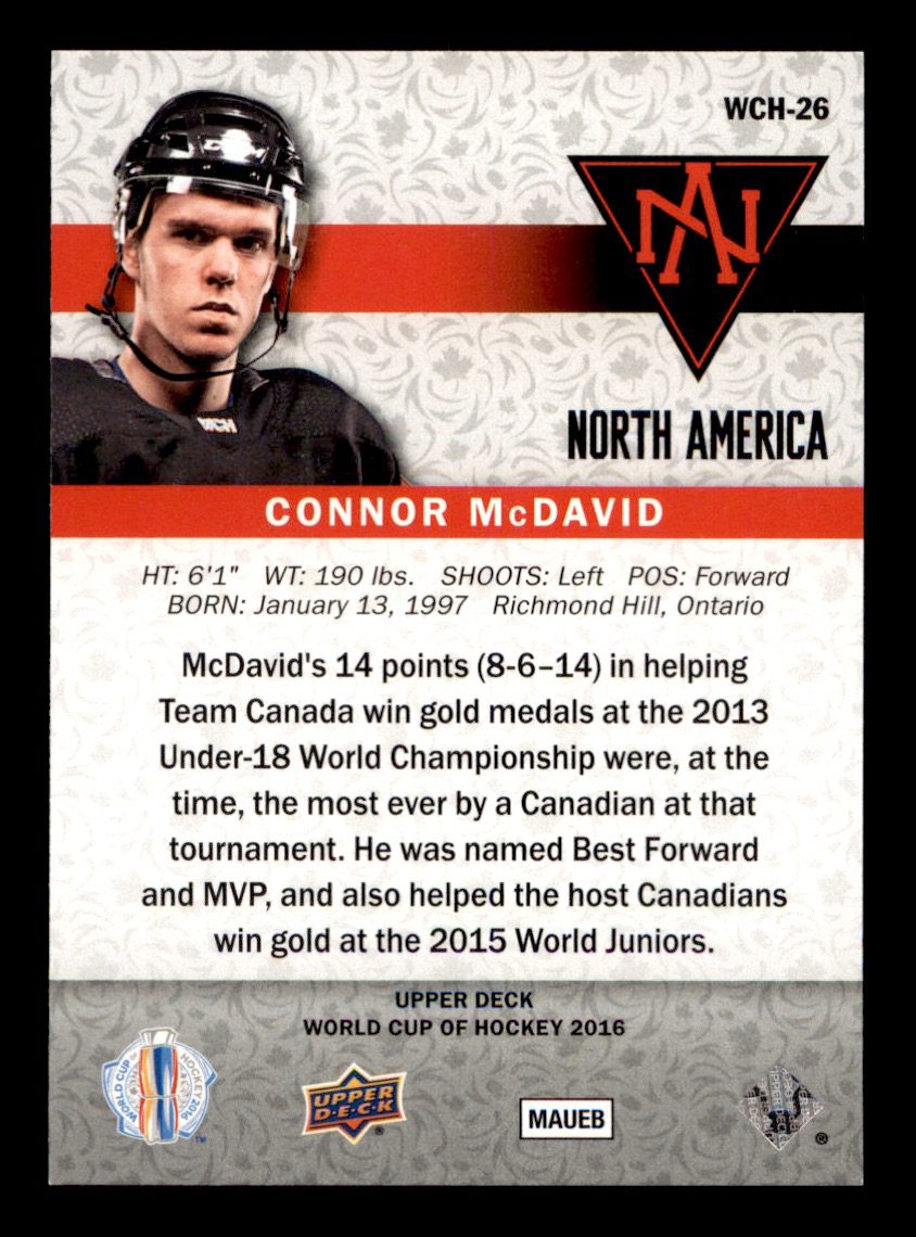 Connor McDavid Team North America 2016 World Cup of Hockey Photo Print (8 x  10) - Item # PFSAATH13301