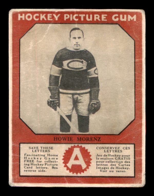 Howie Morenz Canadiens Parkhurst 1923-24 Vintage Hockey Picture Gum Collectables Card#A