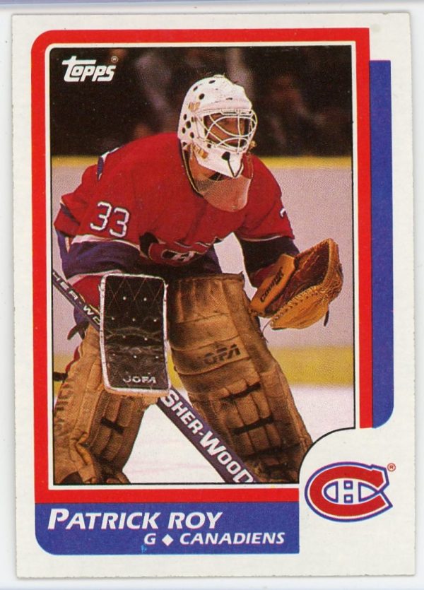 Patrick Roy 1986-87 Topps Rookie Card #53