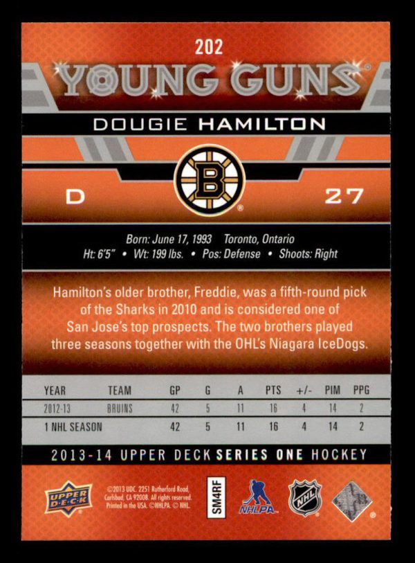 Dougie Hamilton Bruins UD 2013-14 #202