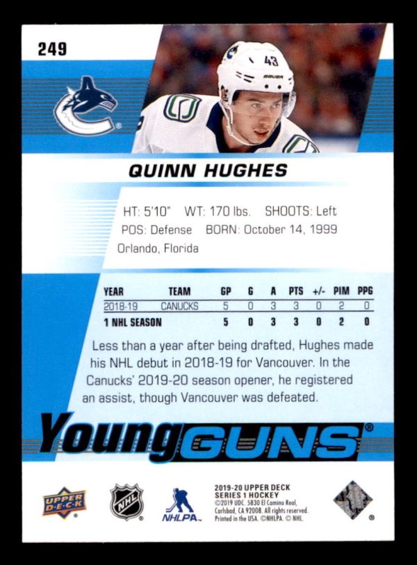 Quinn Hughes Canucks YG 2018-19 #249