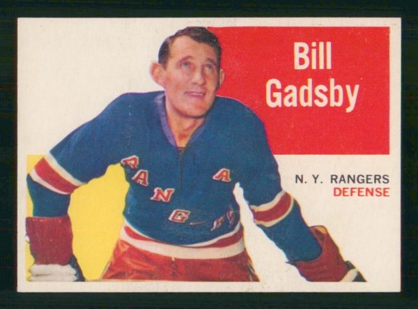 Bill Gadsby New York Rangers Card