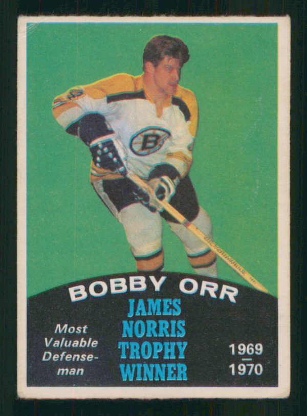 Bobby Orr Boston Bruins OPC 1970-71 James Norris Trophy Card #248