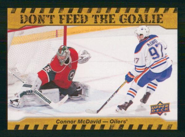 Connor McDavid Edmonton Oilers UD Don't Feed The Goalie 2016-17 Card #DFG-CM