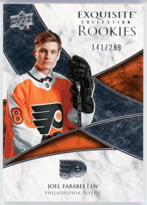 Joel Farabee 2019-20 UD Exquisite Collection Rookies 141/299 #R-JF