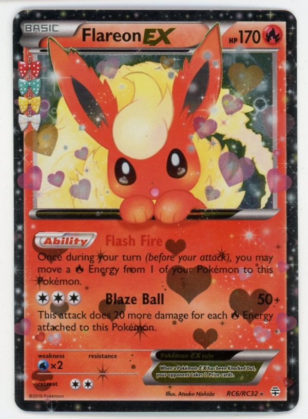 Pokemon Flareon EX RC6/RC32 Generations Radiant Collection NM